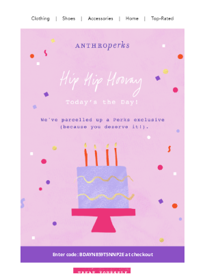 Anthropologie (United Kingdom) - Happy, happy birthday 🎊