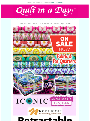 Quilt In A Day - Up to 45% off - Iconic by Anna Maria, Tape Measures & Lollipop & Licorice