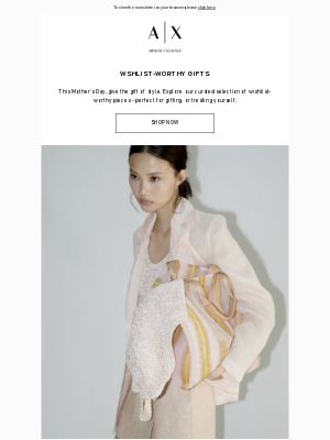 Armani - Your guide to Mother's Day gifting
