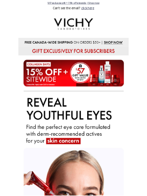 Vichy(Canada) - Find your ideal eye cream at 15% off… 🤩