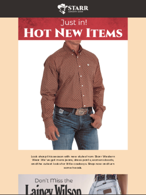 Starr Western Wear - Don't Miss Out! Hot New Western Styles