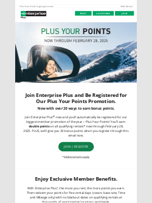 Enterprise Rent-A-Car - Double points + free upgrades = dream rental