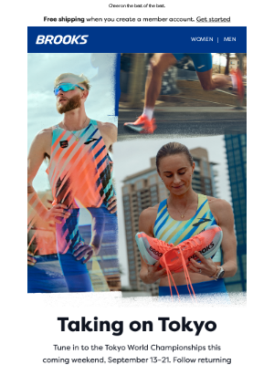 Brooks Running - Don’t miss Brooks at the Tokyo World Championships ⚡