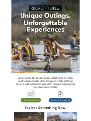 Recreation.gov - Ready to Try Something New?