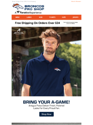 Denver Broncos - Polished. Comfortable. Full Team Pride!