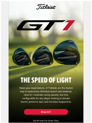 Titleist - New GT1 Metals – Now Available for Fittings and Pre-Orders