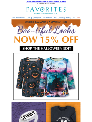 Catalog Favorites - 👻 Spooky Season Savings – Take 15% OFF Now!