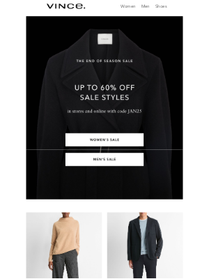 Vince - Up To 60% Off Sale Ends Tonight