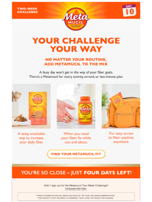 Metamucil - Day 10 | Get fiber that fits your life. | Metamucil Two-Week Challenge