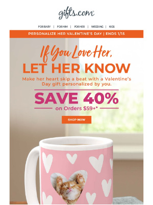 gifts - 💕 Save 40% 💕 Custom Gifts That Show Her Your Love.