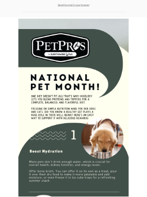 Pet Pros - Pet Nutrition Tips for National Pet Month