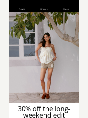 ASOS  - 30% off the long-weekend edit