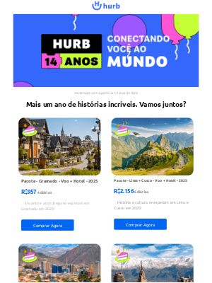Hurb (Brazil) - São 14 anos conectando você ao mundo!