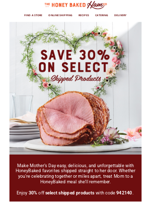 HoneyBaked Ham - 💝 A gift she’ll love & savings you’ll appreciate