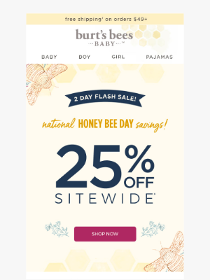 Burt's Bees Baby - Limited Time: Save 25% off Sitewide*!
