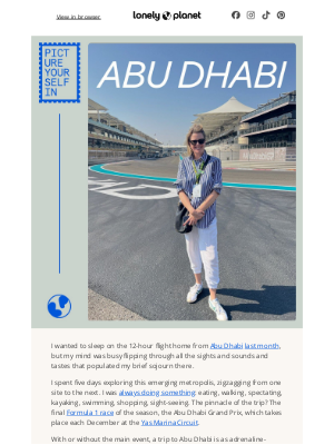 Lonely Planet - I raced around Abu Dhabi 🏁