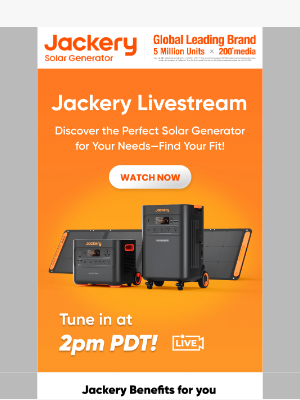 Jackery - 📹Live Now: Find the Perfect Jackery Solar Generator for You!