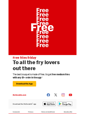 McDonald's - don’t u love free fries?