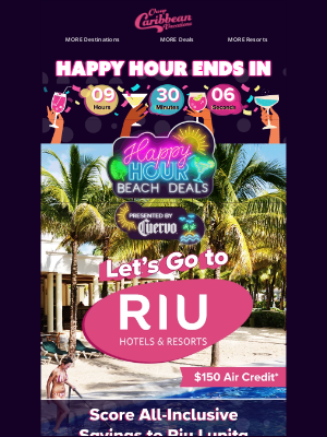 CheapCaribbean - Let's Go to RIU! Limited-Time Happy Hour Deal 👀