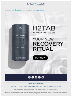 SHOP - NEW! H2TAB Now in a Relaxing Hydrogen Bath 🫧