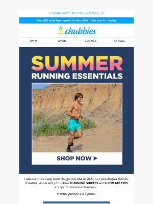 Chubbies - Summer Running Essentials