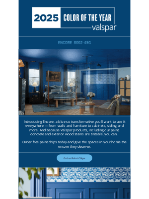 Valspar - Don’t miss the excitement. Our 2025 Color of the Year is here.