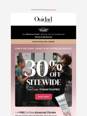 Ouidad - TWO DAYS ONLY! 30% off sitewide 💌