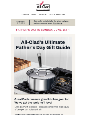 All-Clad Metalcrafters - All-Clad's Ultimate Guide to Father's Day Gifting