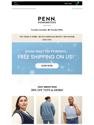 Penningtons - 🌨️ Too Snowy? Stay Cozy & Ship it for FREE!