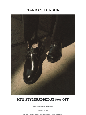 Harry's of London - More New Styles Added! 50% Off