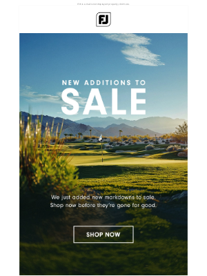 FootJoy - Just In: New Additions to Sale