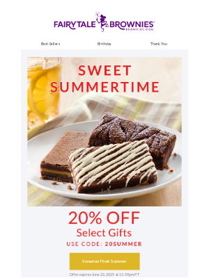 Fairytale Brownies - 💜 Save 20% and sweeten their summer!
