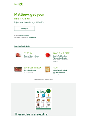 Publix Super Markets - Save on the sizzle!🍔