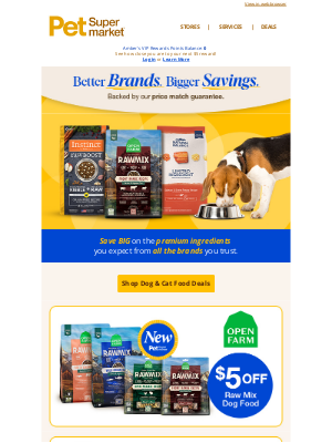 Pet Supermarket - Up to $7 OFF Dog & Cat Food! 🥩🐟