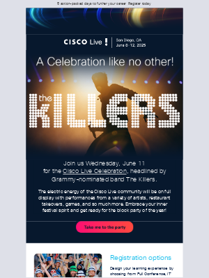 Cisco - The Killers are coming to Cisco Live!