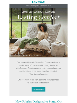 Lovesac - NEW Limited-Edition Sac Bundles. Unlimited Comfort.