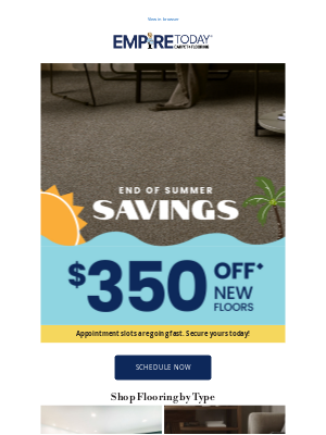 Last Call For $350 End of Summer Savings!