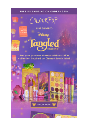 ColourPop Cosmetics - NEW! Disney Tangled Collection 👑🦎☀️