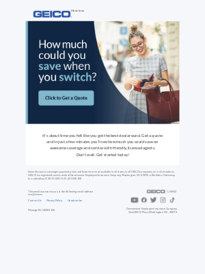 GEICO - Finally get a rate you can brag about.