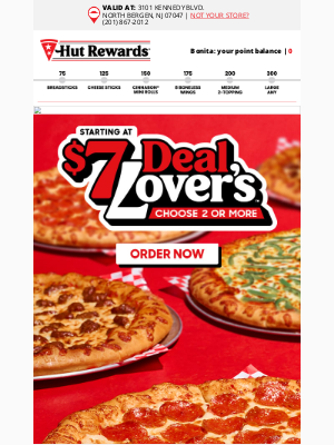 Pizza Hut - Dinner is solved with the $7 Deal Lover's™ menu 🙌