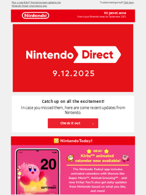 Game announcements, trailers, and more Nintendo news for you