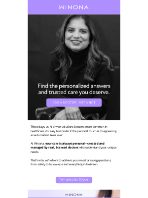 Trade AI for real menopause care. 💜