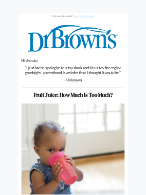 Dr Browns - How Much Juice Is Too Much?