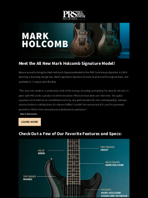 prsguitars - Meet the New Mark Holcomb Signature Model! 🚀