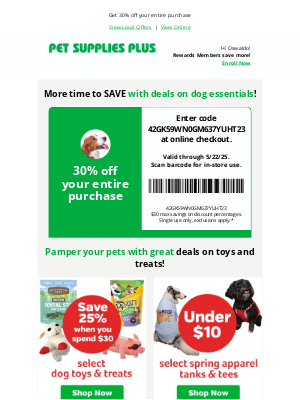Pet Supplies Plus - Act now before it's too late