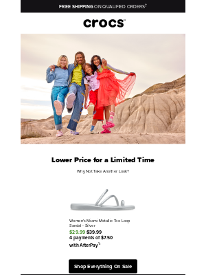 Crocs - We've dropped the price for a limited time.