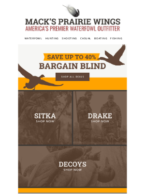 Mack's Prairie Wings - Step Inside: Exclusive Offers Await In The Bargain Blind!