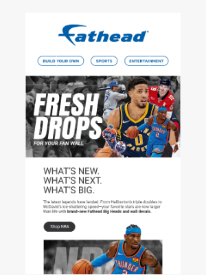 Fathead - Just Dropped: NEW FATHEAD Haliburton, Ohtani, Shai, and More!