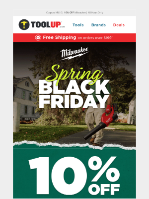 Toolup - Milwaukee Spring Black Friday - 48 Hours Only