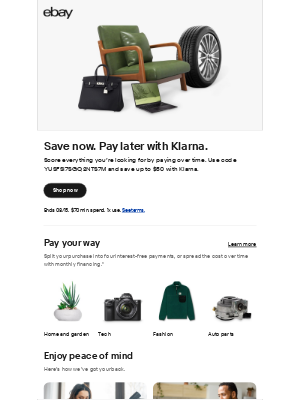 eBay - ronald, save up to $50 when you pay with Klarna 💰